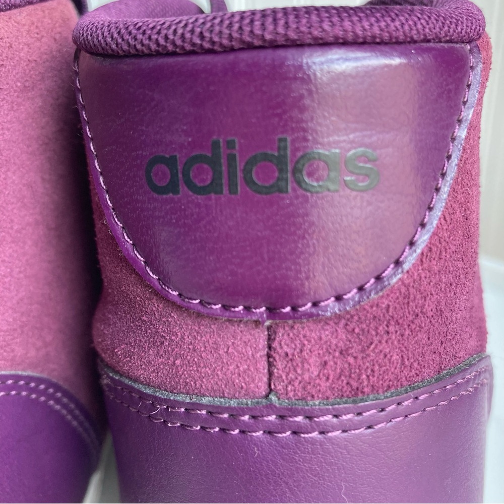 Adidas Neo Cloudfoam Deep Purple High Top Sneaker Womens 8 Shoe - Picture 9 of 15